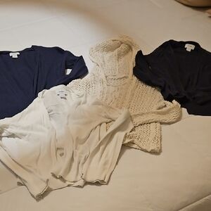 Girl's Cardigan Collection - Navy, Cream, White